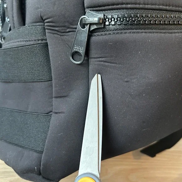 Dagne Dover Large Dakota Neoprene Backpack Onyx Black Large Travel Laptop Bag - Picture 16 of 16